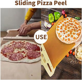 Wooden pizza peel with non-stick coating